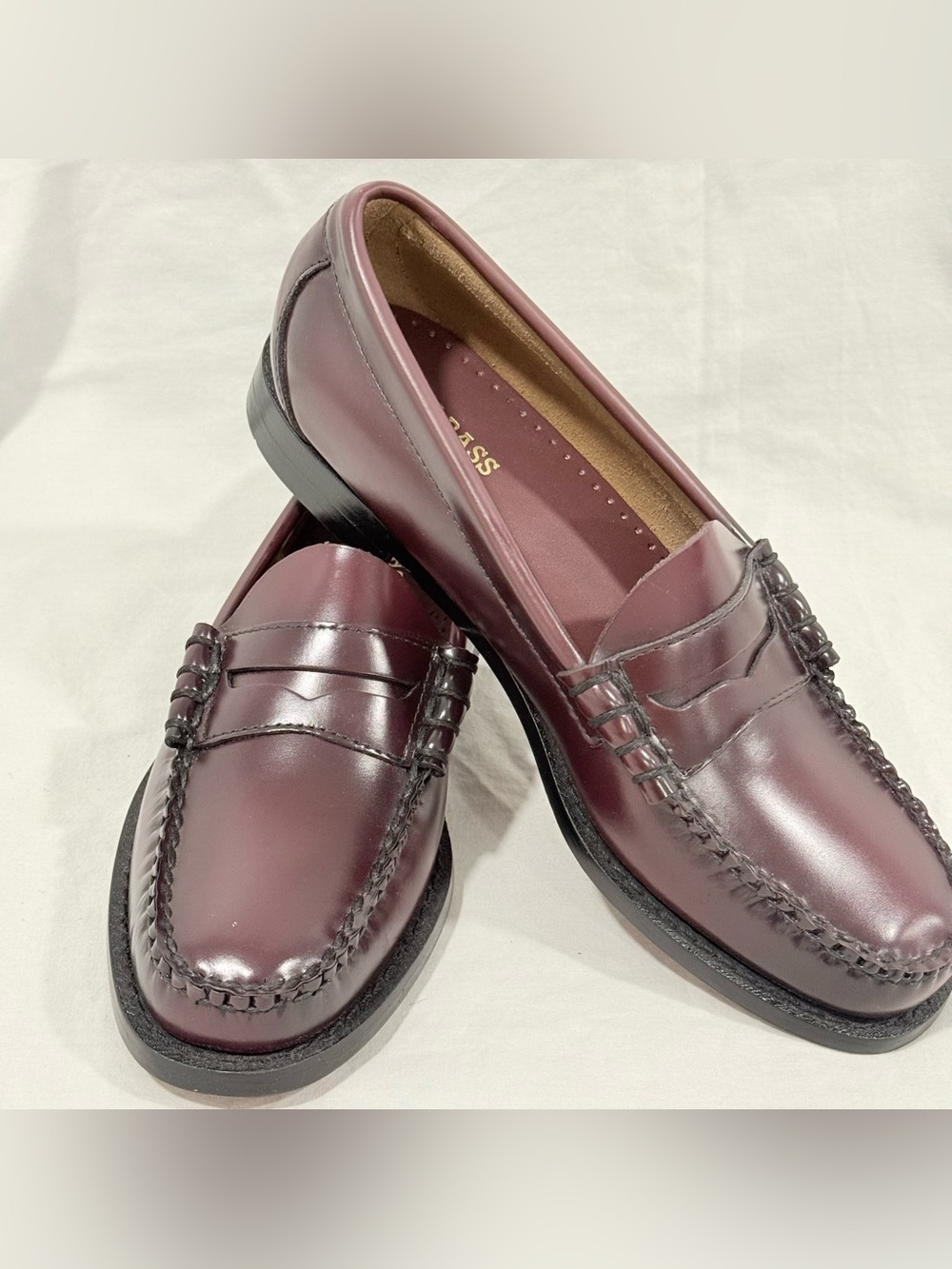 G. H. BASS Men's Larson Wine Weejuns Leather Penny Loafer Slip On Sz 7 D